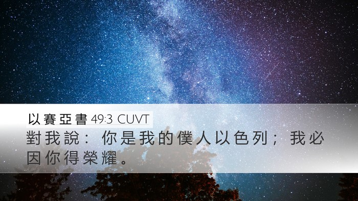 以 賽 亞 書 49:3 CUVT Bible Verse Image