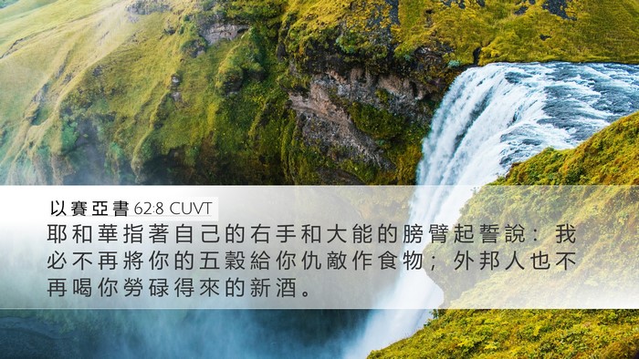 以 賽 亞 書 62:8 CUVT Bible Verse Image