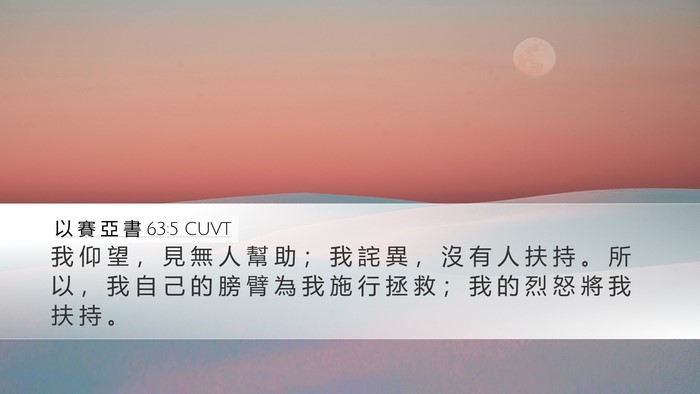 以 賽 亞 書 63:5 CUVT Bible Verse Image