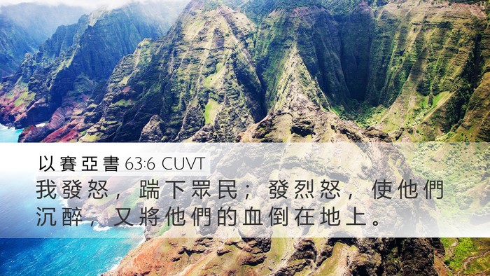 以 賽 亞 書 63:6 CUVT Bible Verse Image
