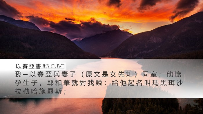 以 賽 亞 書 8:3 CUVT Bible Verse Image
