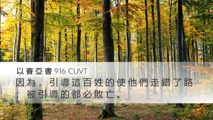 以 賽 亞 書 9:16 CUVT Bible Verse Image