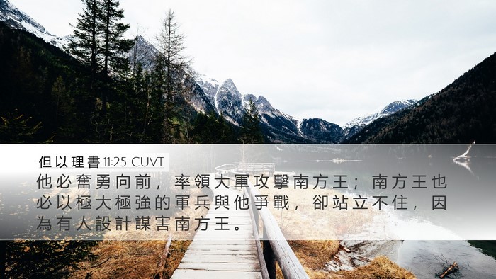 但 以 理 書 11:25 CUVT Bible Verse Image