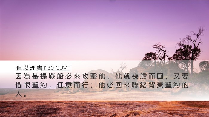 但 以 理 書 11:30 CUVT Bible Verse Image