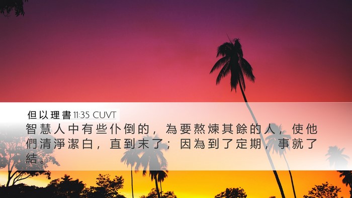 但 以 理 書 11:35 CUVT Bible Verse Image
