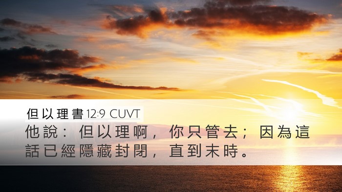 但 以 理 書 12:9 CUVT Bible Verse Image