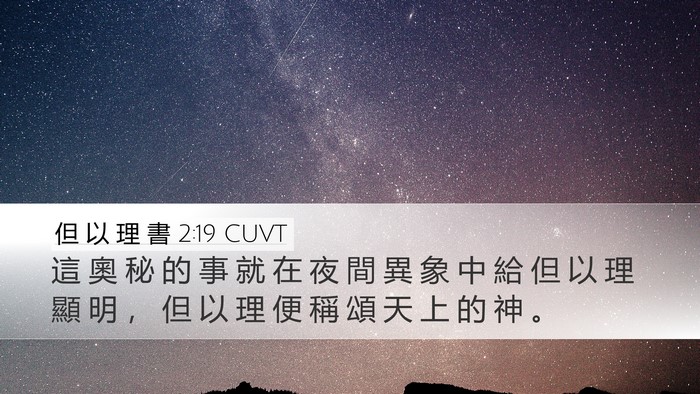 但 以 理 書 2:19 CUVT Bible Verse Image
