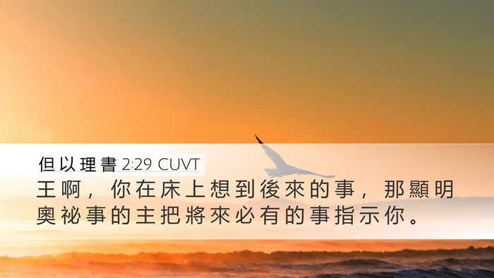 但 以 理 書 2:29 CUVT Bible Verse Image