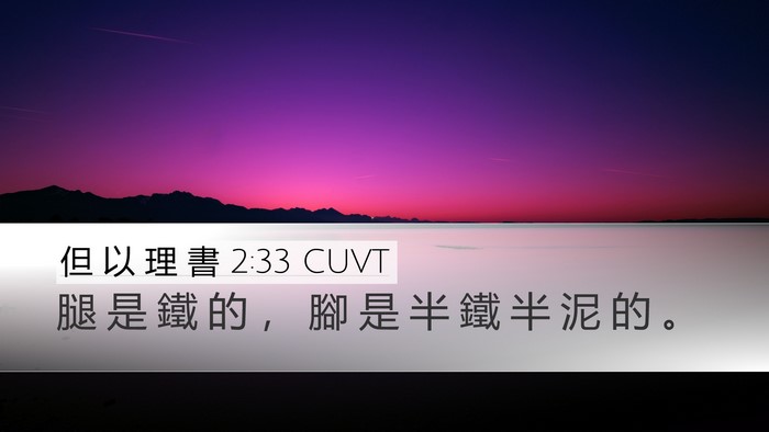 但 以 理 書 2:33 CUVT Bible Verse Image