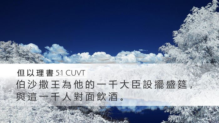 但 以 理 書 5:1 CUVT Bible Verse Image