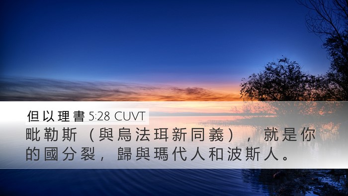 但 以 理 書 5:28 CUVT Bible Verse Image