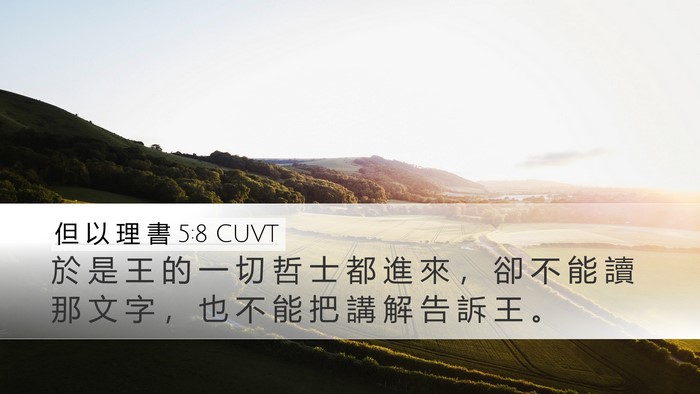 但 以 理 書 5:8 CUVT Bible Verse Image