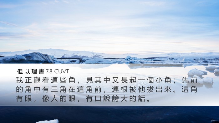 但 以 理 書 7:8 CUVT Bible Verse Image