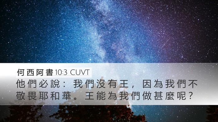 何 西 阿 書 10:3 CUVT Bible Verse Image