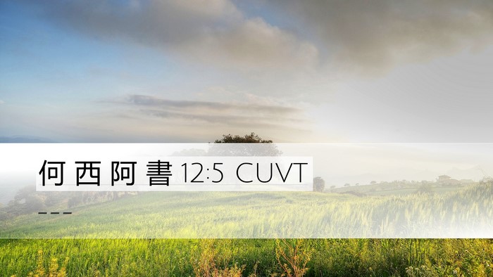 何 西 阿 書 12:5 CUVT Bible Verse Image