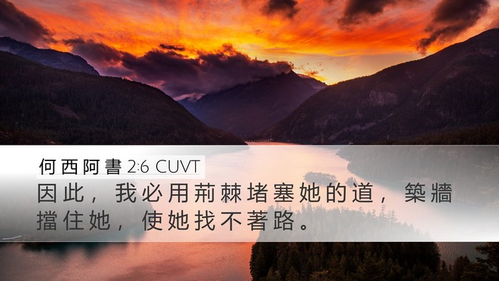 何 西 阿 書 2:6 CUVT Bible Verse Image