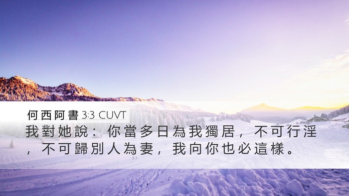 何 西 阿 書 3:3 CUVT Bible Verse Image