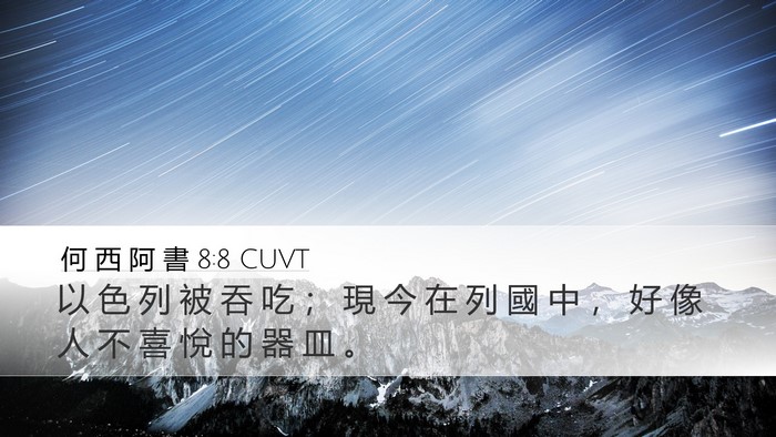 何 西 阿 書 8:8 CUVT Bible Verse Image