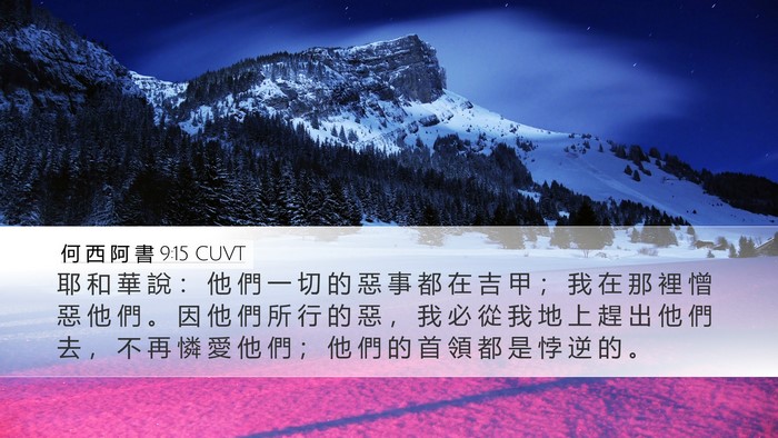 何 西 阿 書 9:15 CUVT Bible Verse Image