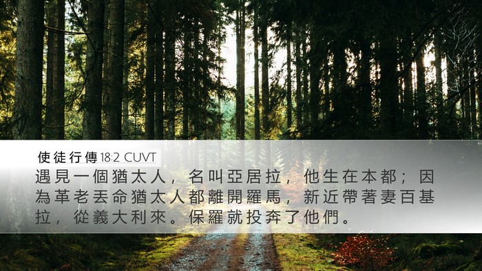 使 徒 行 傳 18:2 CUVT Bible Verse Image