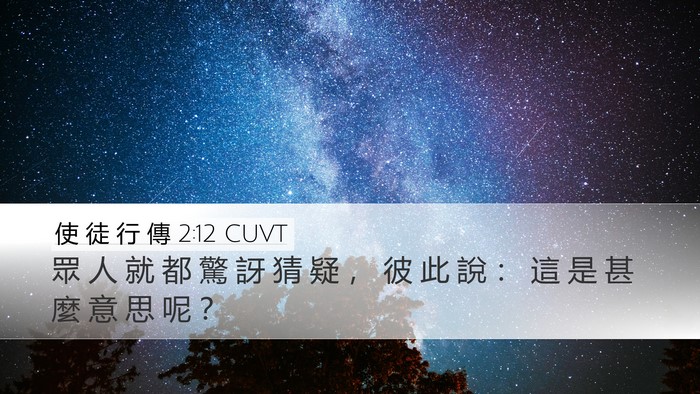 使 徒 行 傳 2:12 CUVT Bible Verse Image
