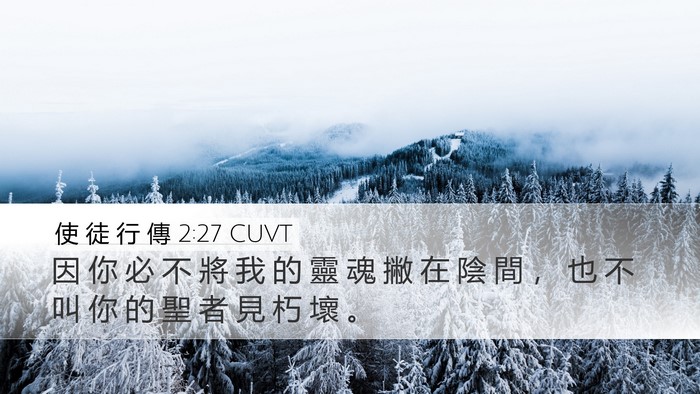 使 徒 行 傳 2:27 CUVT Bible Verse Image