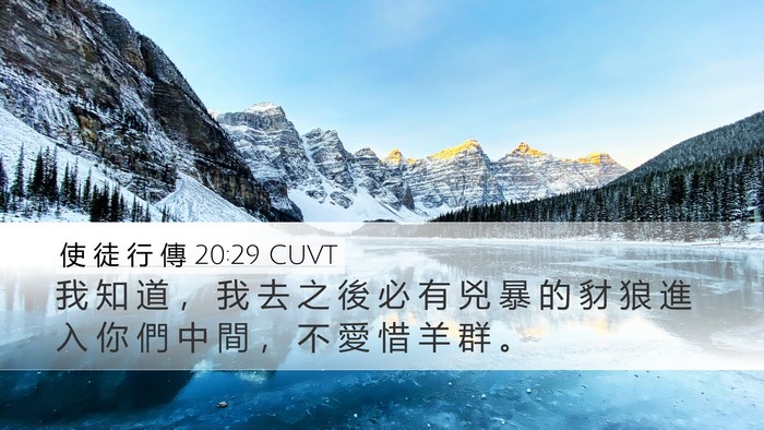 使 徒 行 傳 20:29 CUVT Bible Verse Image