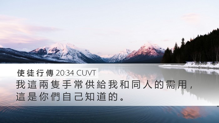 使 徒 行 傳 20:34 CUVT Bible Verse Image