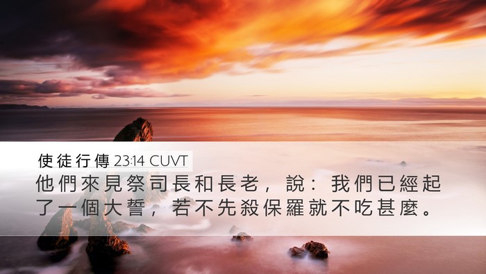 使 徒 行 傳 23:14 CUVT Bible Verse Image