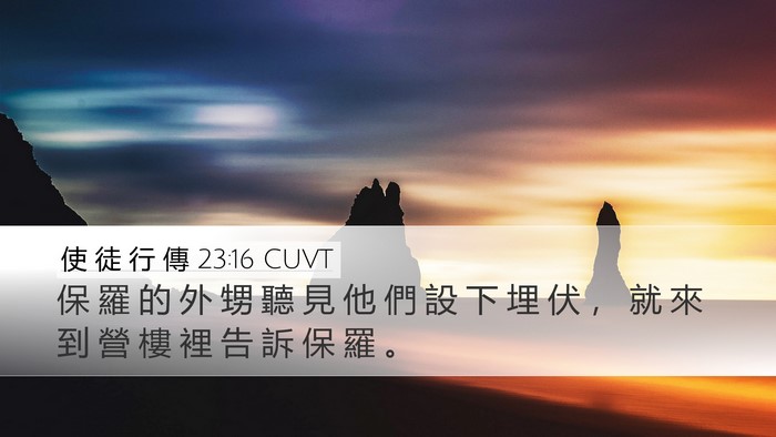 使 徒 行 傳 23:16 CUVT Bible Verse Image