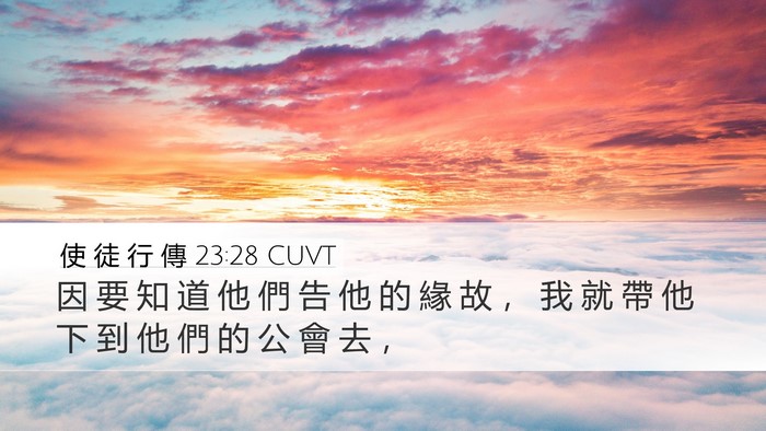 使 徒 行 傳 23:28 CUVT Bible Verse Image