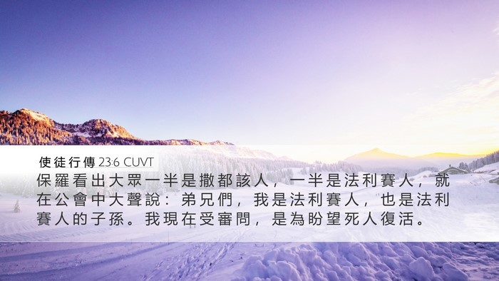 使 徒 行 傳 23:6 CUVT Bible Verse Image