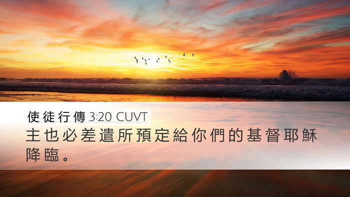 使 徒 行 傳 3:20 CUVT Desktop Wallpaper - 主 也 必 差 遣 所 預 定 給 你 們 的 - Desktop Bible Verse Wallpaper