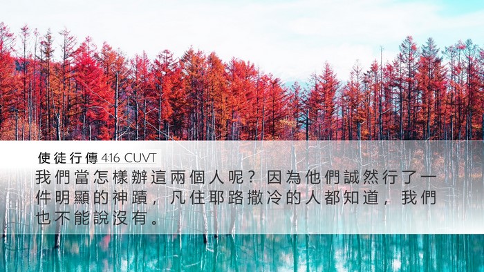 使 徒 行 傳 4:16 CUVT Bible Verse Image
