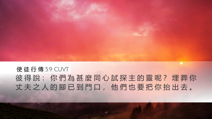 使 徒 行 傳 5:9 CUVT Bible Verse Image