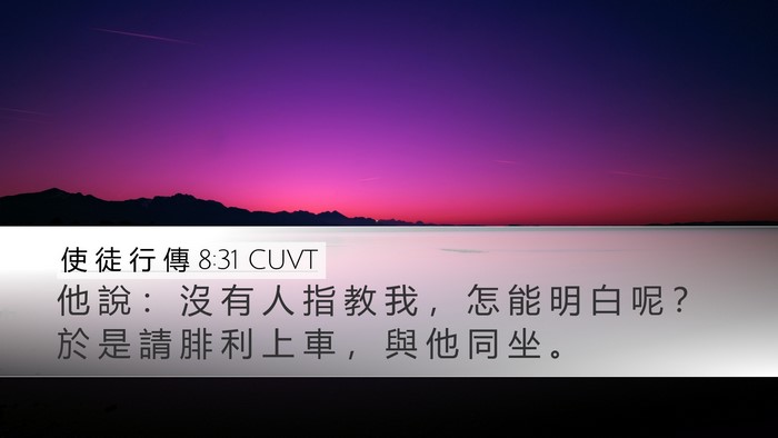 使 徒 行 傳 8:31 CUVT Bible Verse Image