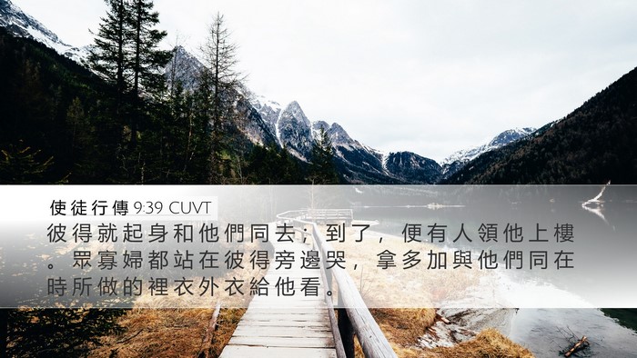 使 徒 行 傳 9:39 CUVT Bible Verse Image