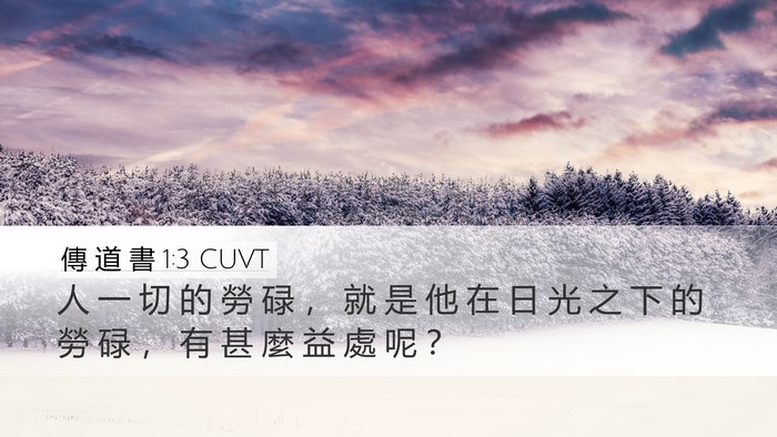 傳 道 書 1:3 CUVT Bible Verse Image