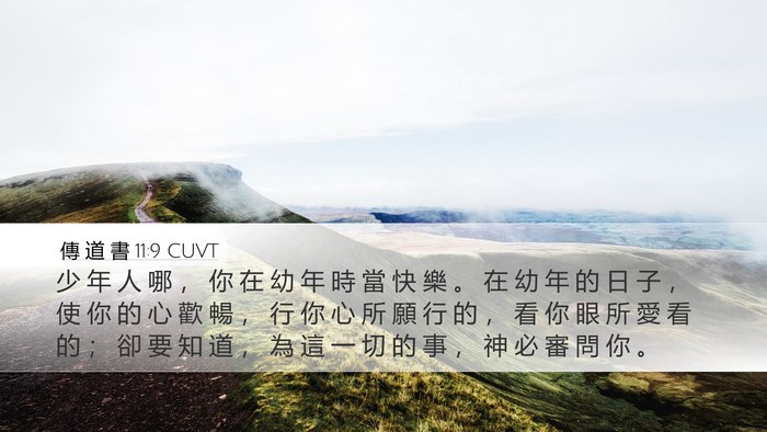 傳 道 書 11:9 CUVT Bible Verse Image