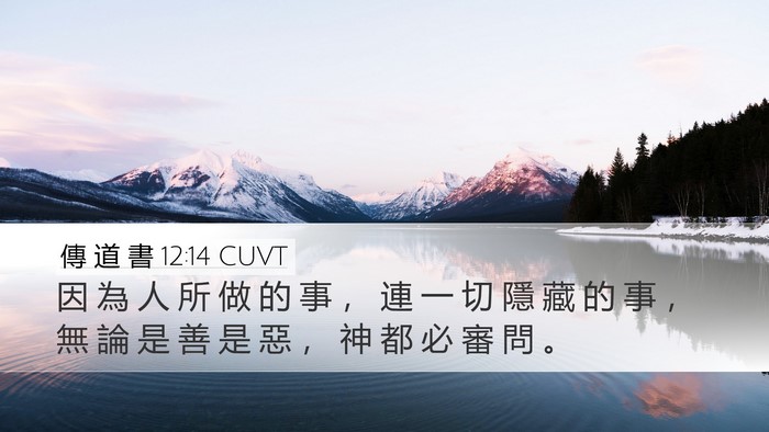 傳 道 書 12:14 CUVT Bible Verse Image