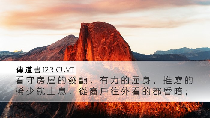 傳 道 書 12:3 CUVT Bible Verse Image