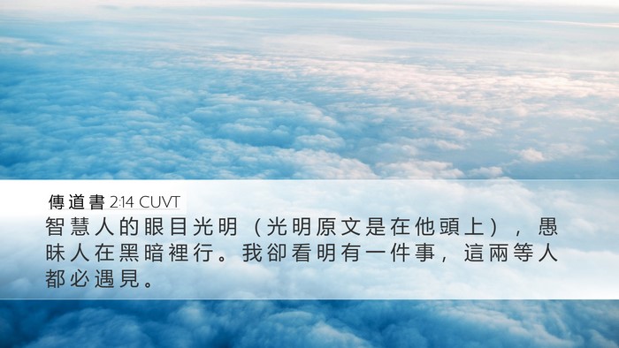 傳 道 書 2:14 CUVT Bible Verse Image