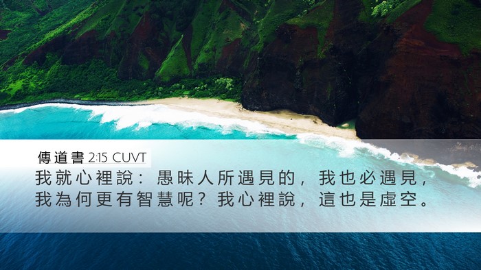 傳 道 書 2:15 CUVT Desktop Wallpaper - 我 就 心 裡 說 ： 愚 昧 人 所 遇 見 - Desktop Bible Verse Wallpaper