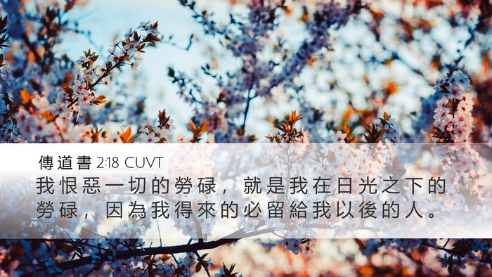 傳 道 書 2:18 CUVT Bible Verse Image