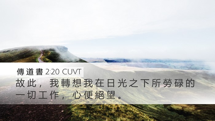 傳 道 書 2:20 CUVT Bible Verse Image