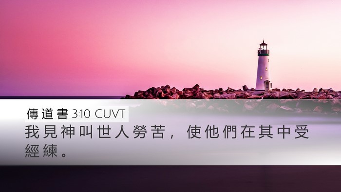 傳 道 書 3:10 CUVT Desktop Wallpaper - 我 見 神 叫 世 人 勞 苦 ， 使 他 們 - Desktop Bible Verse Wallpaper