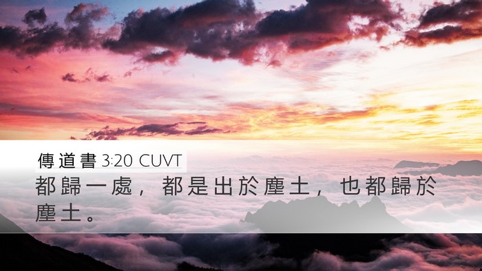 傳 道 書 3:20 CUVT Desktop Wallpaper - 都 歸 一 處 ， 都 是 出 於 塵 土 ， - Desktop Bible Verse Wallpaper