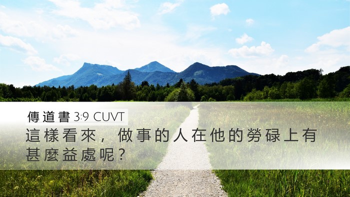 傳 道 書 3:9 CUVT Bible Verse Image