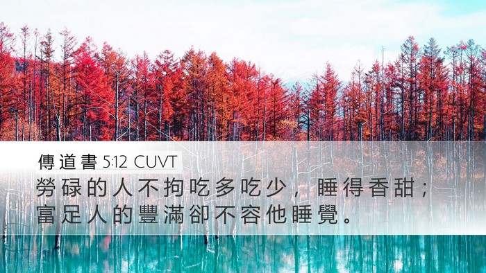 傳 道 書 5:12 CUVT Bible Verse Image