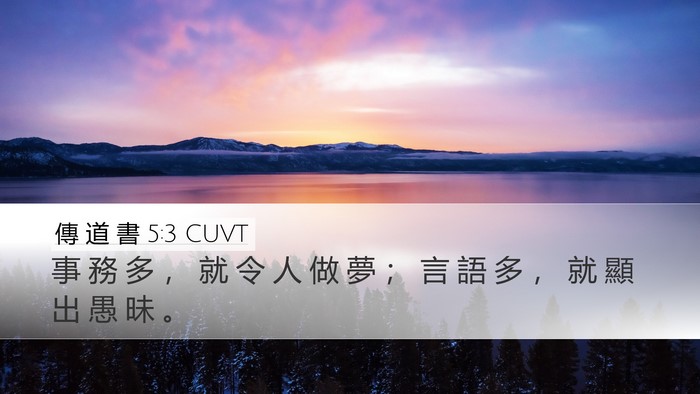 傳 道 書 5:3 CUVT Bible Verse Image